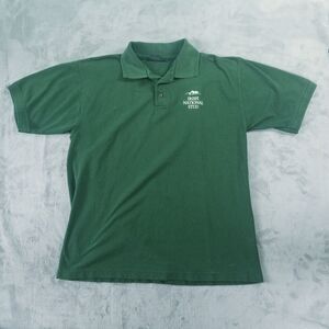 Irish National Stud Polo Shirt Green Size Large Deluxe Horse Racing Ireland READ
